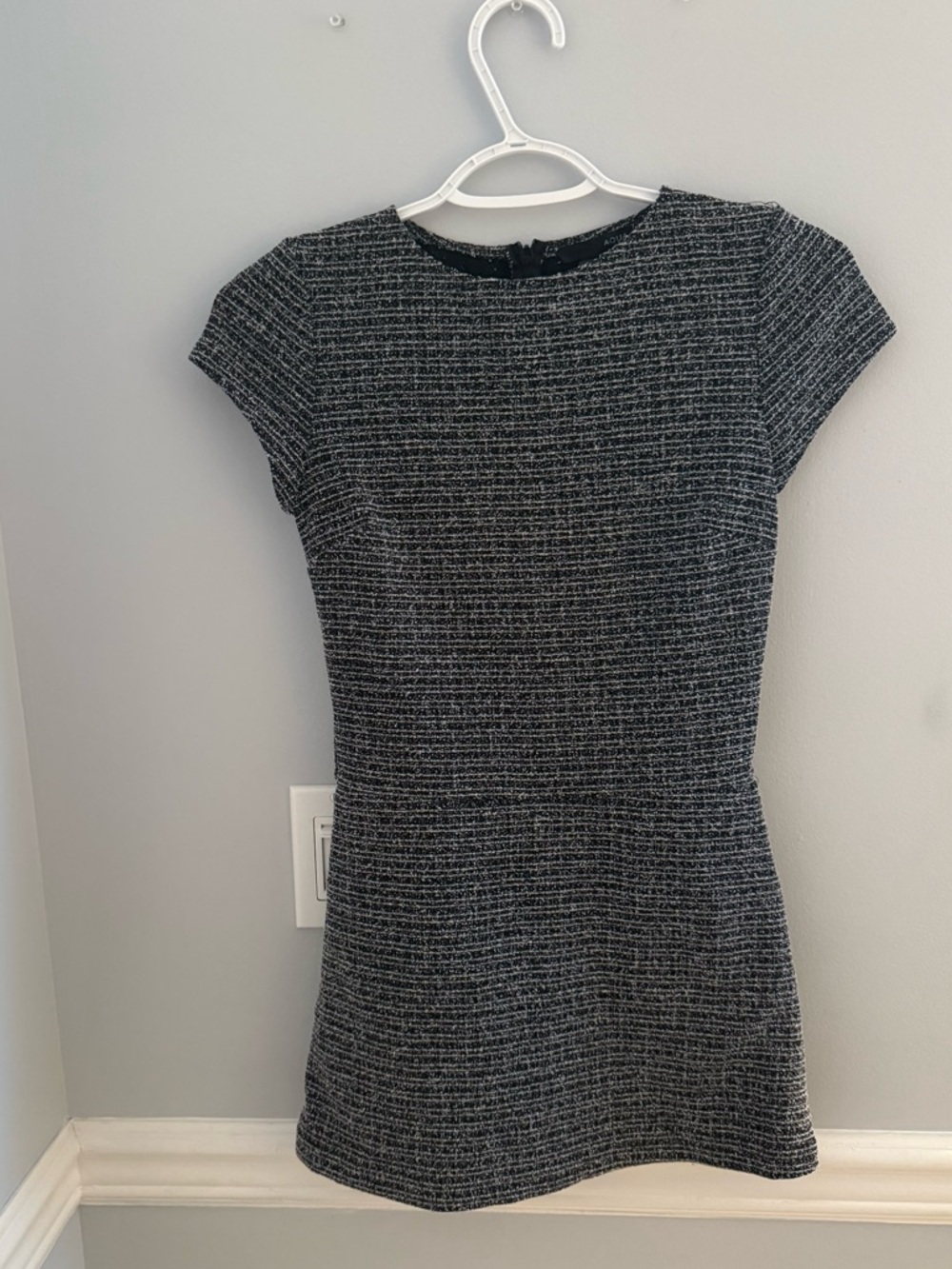 Aqua Tweed Romper in Size XS